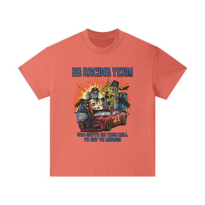 BB Kids Racing Team Heavyweight 305G Earth Tone FOG 100% Cotton T-Shirt