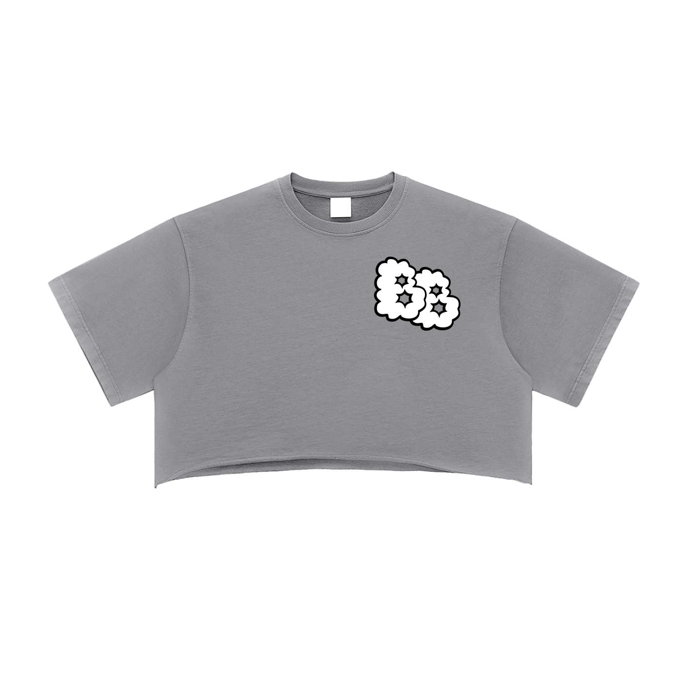 Women's Snow Washed Raw Edge Crop Top