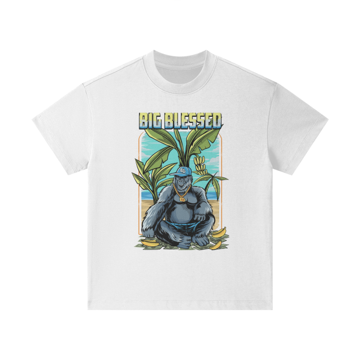 Kids Big Blessed Island Heavyweight 305G Earth Tone FOG 100% Cotton T-Shirt